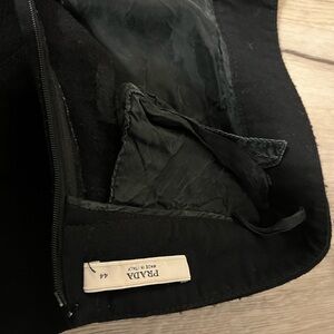 Prada Elegant Black Outwear.  Women’s Wool pants size 44 UK (6 US).